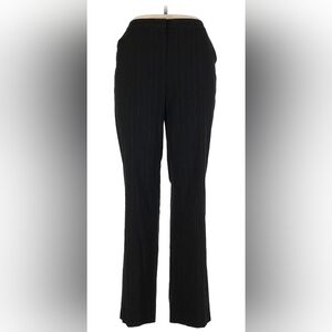 Nautica Pinstripe Black Dress Pants Women's 10 Wide Leg Career Office EUC